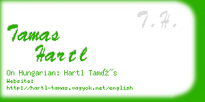 tamas hartl business card